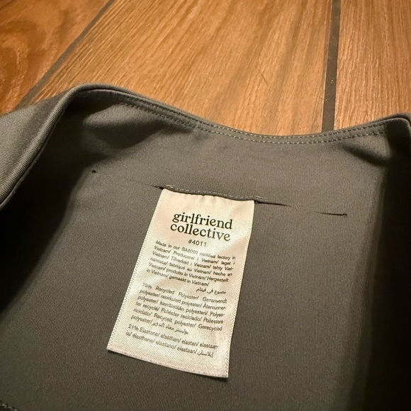 Girlfriend Collective Muted Green Bike Shorts - Picture 2 of 4